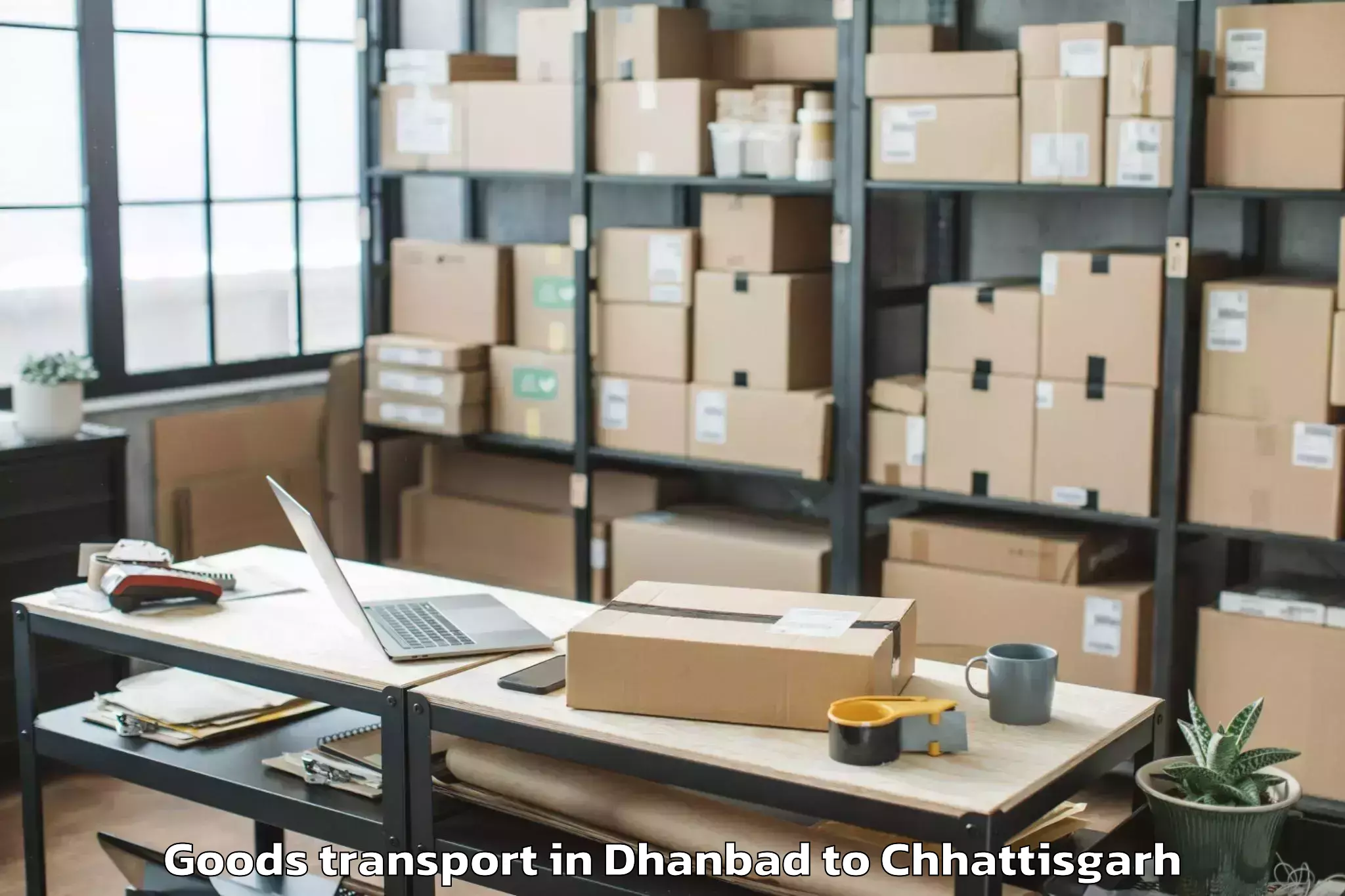 Dhanbad to Ambuja City Center Mall Goods Transport Booking